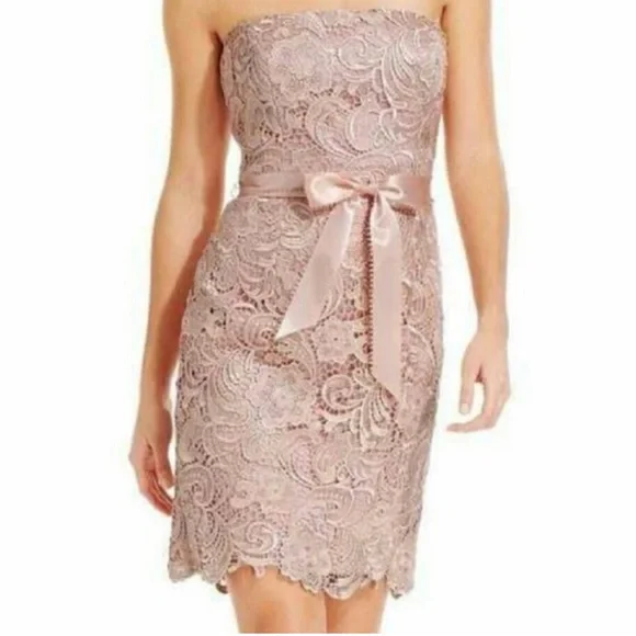 Adrianna Papell | Dresses | Adrianna Papell Strapless Lace Dress | Poshmark Adrianna Papell | Dresses | Adrianna Papell Strapless Lace Dress | Poshmark